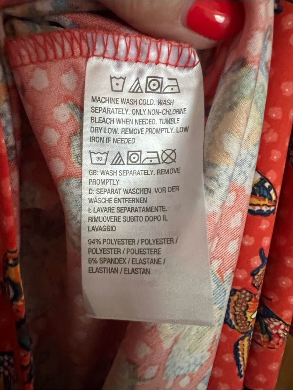 Attitudes by Renee Orange Butterfly Print V-neck Tunic - Picture 8 of 13